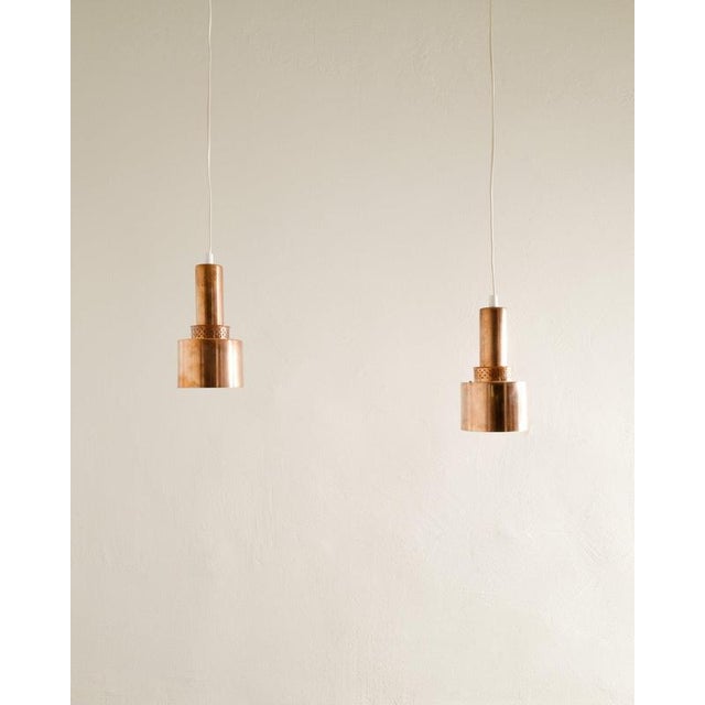 Copper Mid-Century Swedish Copper Pendant Lamp by Hans-Agne Jakobsson, 1950s For Sale - Image 8 of 8
