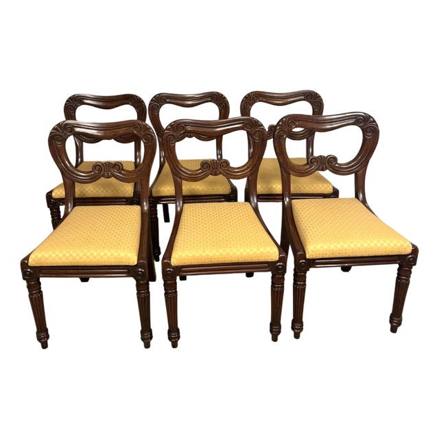 Antique Regency Mahogany Dining Chairs, 1820, Set of 6 For Sale
