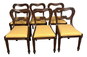 Antique Regency Mahogany Dining Chairs, 1820, Set of 6