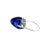 18k White Gold Oval Cabochon Igi Lab-Grown Blue Solitaire Ring, Size 6.25 For Sale - Image 4 of 4
