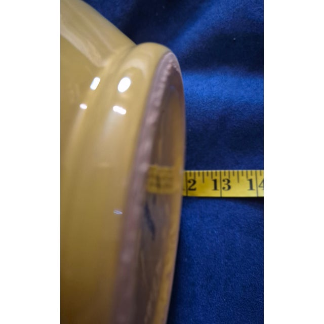 Yellow Late 20th Century Hand-Made Italian Glazed Ceramic Pitcher in Ochre Yellow For Sale - Image 8 of 8