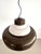1980s Vintage Italian White Glass Pendant Light with Aluminum Ring, 1980s For Sale - Image 5 of 15
