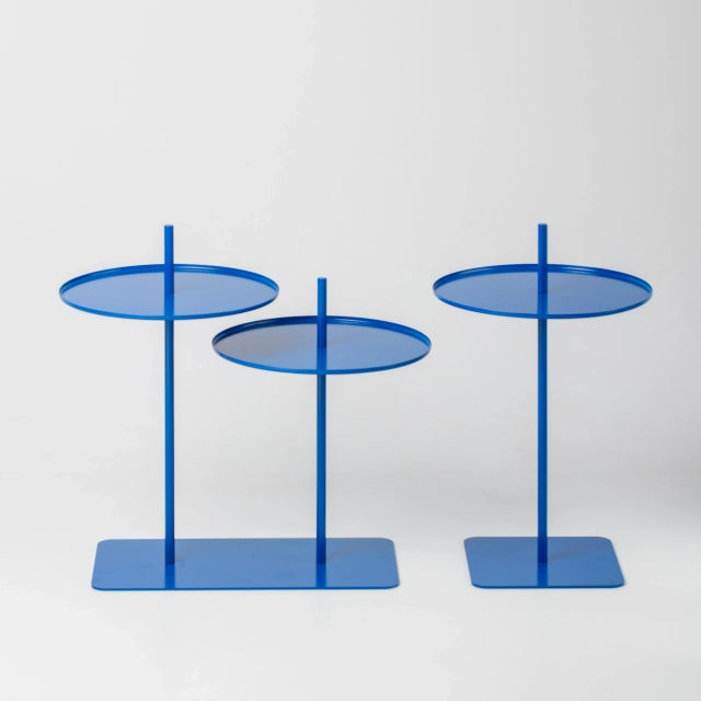 Modern Round Blue Coffee Table - Lily 01 by Oitoproducts For Sale - Image 4 of 17