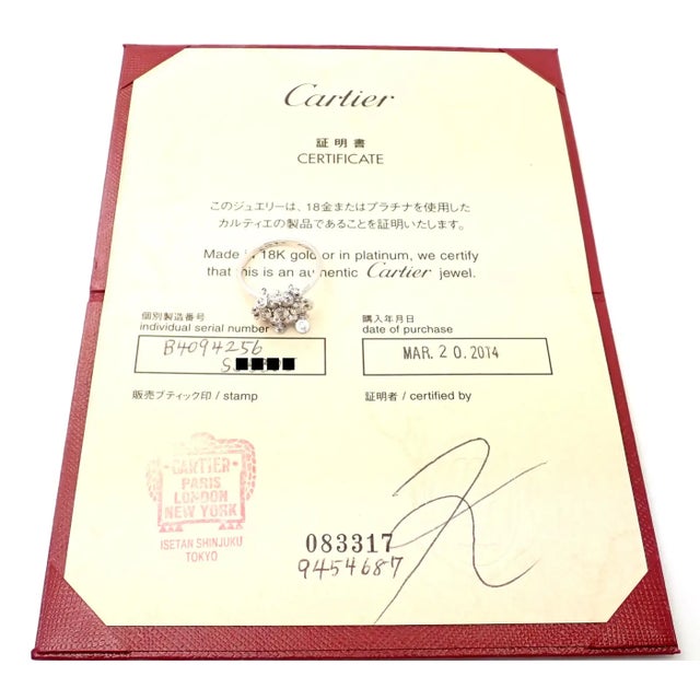 18k White Gold Diamond Diamont Léger Ring by Cartier ***This ring comes with Cartier certificate of authenticity. Details:...