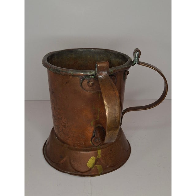 Early 19th Century Very Rare Antique Early 1800s Russian Copper Netilat Yadayim Washing Cup With Unique Base - Jewish Ritual Vessel For Sale - Image 5 of 18