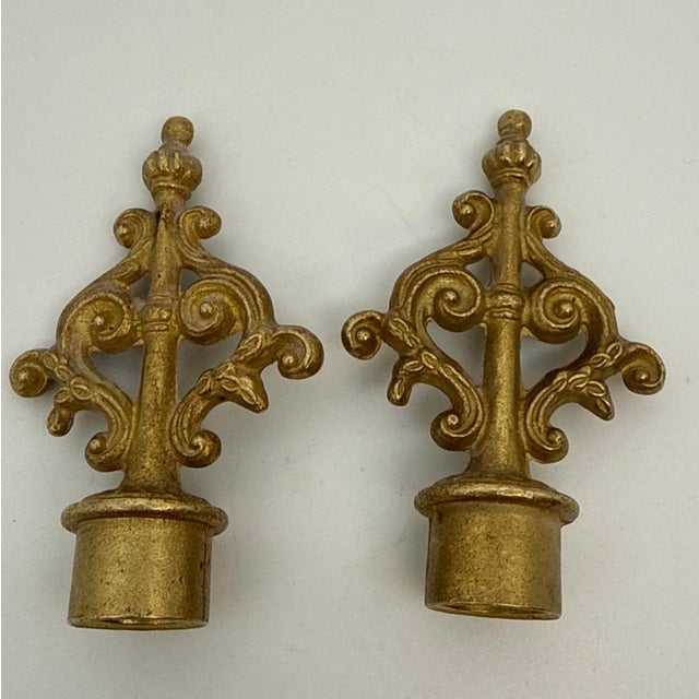 The Vintage French style Candelabra Pair Of Finial Parts are decorative accessories perfect for adding a touch of elegance...