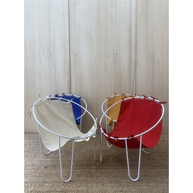 Mid-Century Modern Vintage French Outdoor Armchairs, 1950s, Set of 4 For Sale - Image 3 of 15