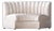 Matthew Izzo Home Estelle Oatmeal Velvet Curved Banquette Sofa For Sale