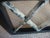 Vintage Black Satin X Frame Cocktail Table With New Eglomise Mirrored Top, 1950's For Sale In Miami - Image 6 of 9