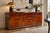 Vintage Brass and Burl Sideboard with Drawers, 1970 For Sale - Image 13 of 14