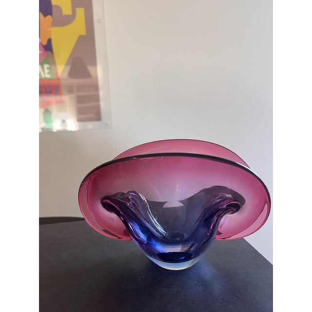 Purple and Blue Murano Glass Confetti Bowl or Ashtray, 1950s For Sale - Image 10 of 13