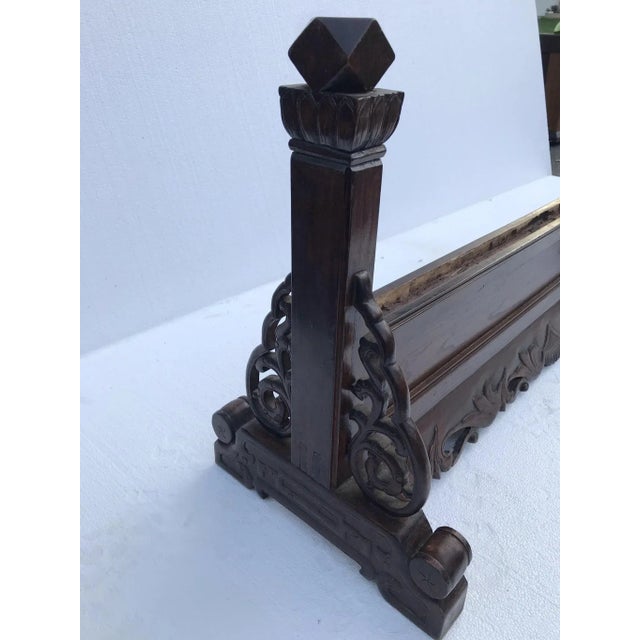 Large Antique Mid 19th Century Wood Stand for a Screen or Painting For Sale In Chicago - Image 6 of 13