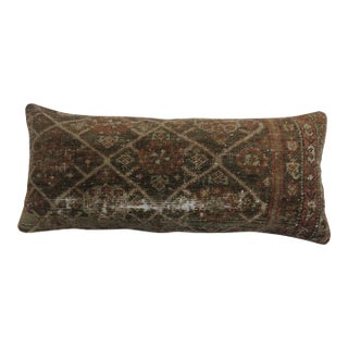 Shabby Antique Persian Bolster Rug Pillow For Sale