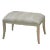 Currey & Company Currey & Company Garson Silver Linen Ottoman For Sale - Image 4 of 4