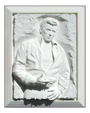 Bill Mack "Rebel" Bonded Sand Sculpture James Dean Framed Hand Signed