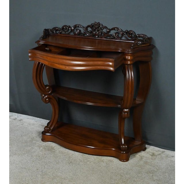 Napoleon III Mahogany Console Table, Late 19th Century For Sale - Image 3 of 18