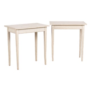 Pair, Early 20th Century Swedish Gray Side Tables For Sale