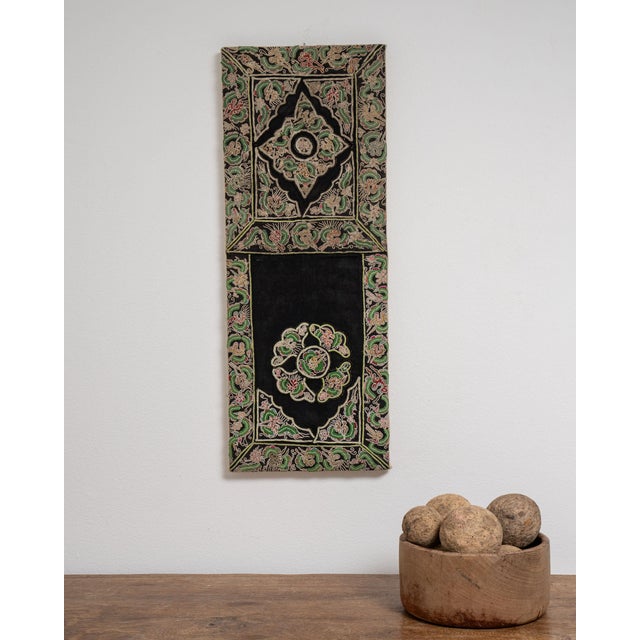 Early 20th Century China Charcoal Textile Wall Hanging For Sale - Image 13 of 15