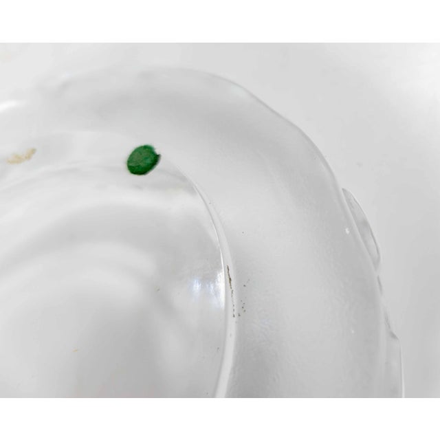 20th Century Clear and Frosted Glass Wine Coaster, French or Italian For Sale - Image 12 of 14