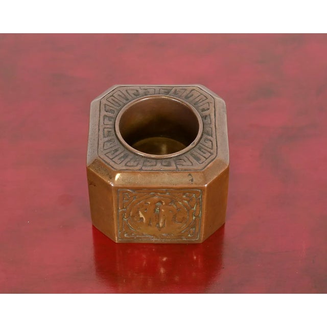 Tiffany Studios Bronze Zodiac Pen or Brush Cup Holder, Signed and Numbered For Sale In New York - Image 6 of 12