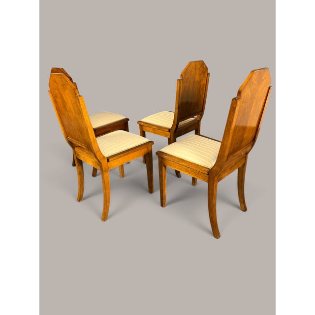 Art Deco Dining Room Chairs, 1930, Set of 4, in Good conditions. Designed 1920 to 1949