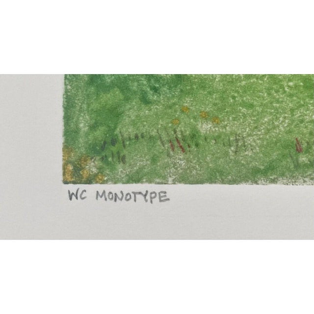 Paper Allan Marsh Landscape Watercolor Monotype Painting - Montgomery College Phillips For Sale - Image 7 of 12