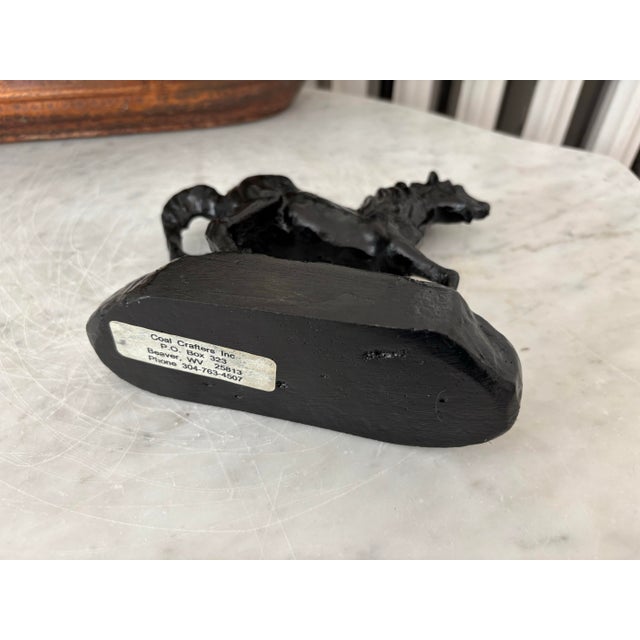 1980s Vintage Black Coal Horse Figurine, 1980s For Sale - Image 5 of 5