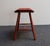 FDB Møbler Danish Modern Low Stool in Red Stained Oak by Ejvind Johansson for Fdb Mobler For Sale - Image 4 of 12