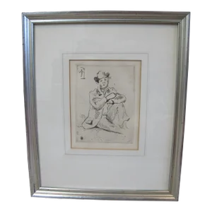 Paul Cezanne French Portrait of Guillaumin With Hanging Man Original Etching