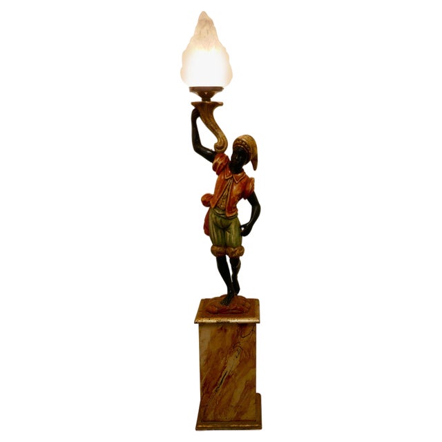 Venetian Figural Floor Lamp, 1900s For Sale