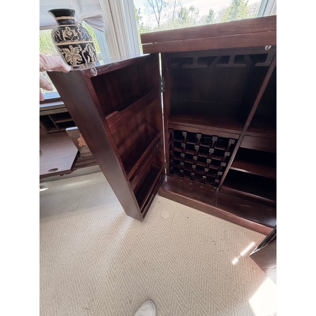 Asian Flip-Top Bar Cabinet For Sale - Image 10 of 15
