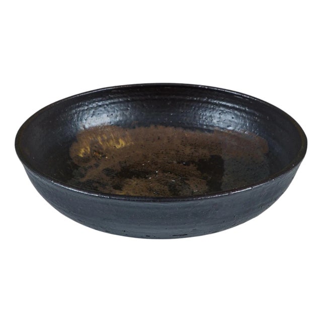 Large Ceramic Glazed Bowl by Toshiko Takaezu For Sale