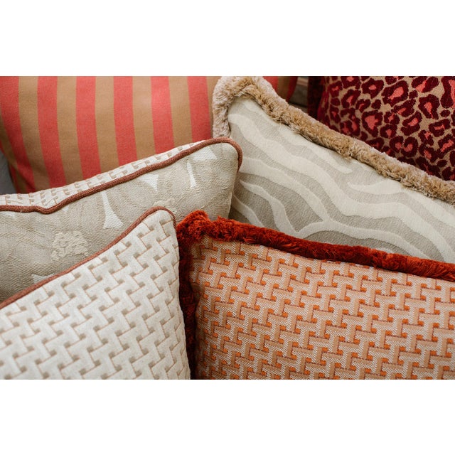 Palais Outdoor Cushion Janis Burnt Orange, 20x12 Inch For Sale - Image 9 of 12
