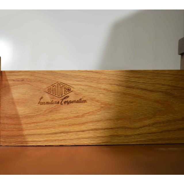 1960s Mid Century Modern Walnut Highboy Dresser by United Furniture For Sale - Image 13 of 14