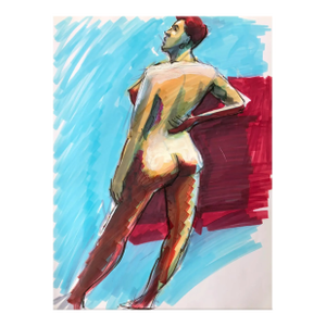 1980s John Reilly Female Nude Painting