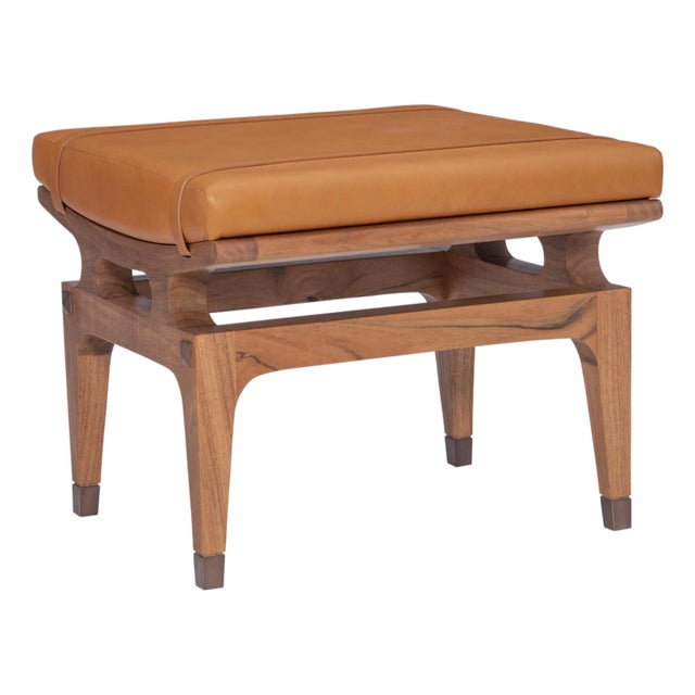 Maitland-Smith Saddle Back Ottoman For Sale