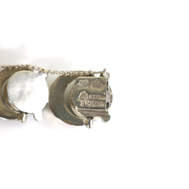 Metal 1950s Antonio Pineda Modernist Mexico Sterling Onyx Parure Jewelry Set - 4 Pieces For Sale - Image 7 of 10