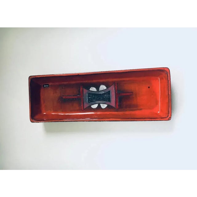 Ceramic Art Pottery Studio Handmade Dish by Tieberghien, Belgium, 1960s For Sale - Image 7 of 13