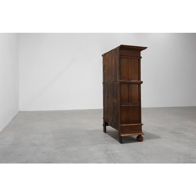 17th Century Renaissance Belgian Oak Cabinet with Concealed Lock For Sale - Image 18 of 18