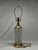 Hollywood Regency Mid 20th Century Signed Dresden Cut Crystal & Brass Cylinder Table Lamp - With Shade For Sale - Image 3 of 6