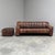Remarks: Vintage De Sede 3 seat sofa with hocker, model DS 44. Switzerland 1970s. Brown, thick neck leather upholstery....