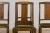A striking set of six French Art Deco dining chairs, dating to the 1930s and sourced in Provence, France. Each chair is...