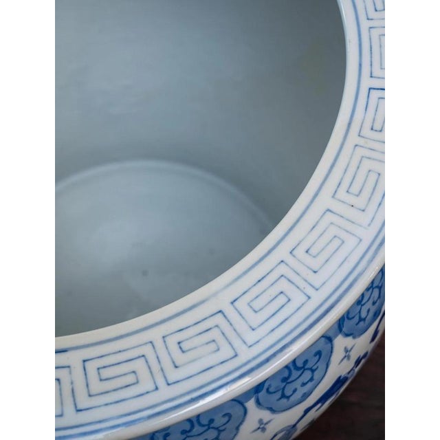 Ceramic Hand-Painted Flower Pot in Porcelain For Sale - Image 7 of 9