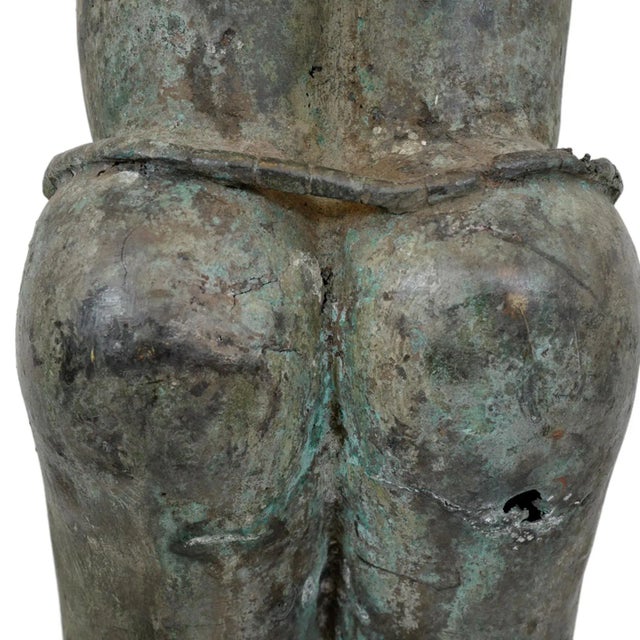 Antique Bronze Nupe Idah Sculpture For Sale - Image 9 of 12