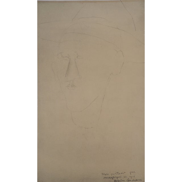 After Amedeo Modigliani, Portrait de Blaise Cendrars, 1959, Lithograph For Sale