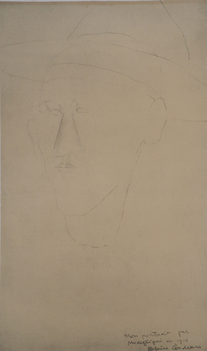 After Amedeo Modigliani, Portrait de Blaise Cendrars, 1959, Lithograph