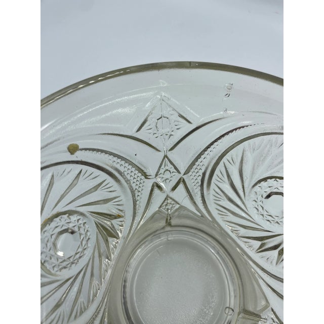 Vintage L. E. Smith "Aztec" Pattern Punch Server Set With Pedestal & 10 Cups For Sale - Image 12 of 13