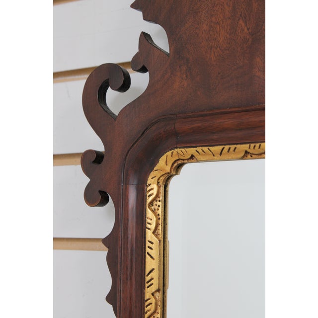 Brown Henkel Harris Spnea Chippendale Mahogany Mirror For Sale - Image 8 of 13