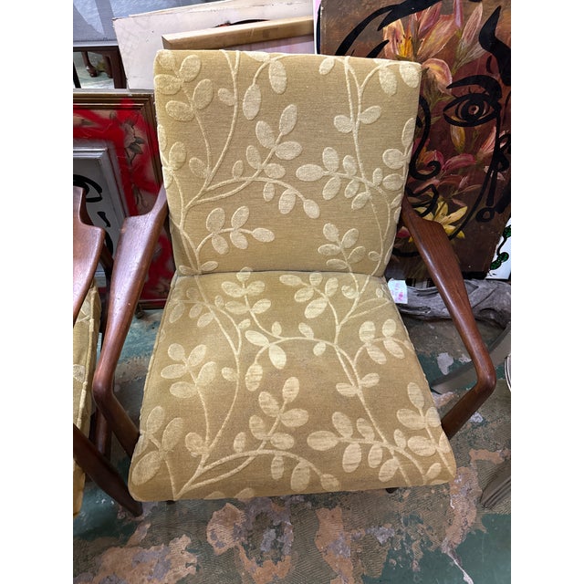 1950s Danish Modern Larsen Sculptural Lounge Chair Pair For Sale In Atlanta - Image 6 of 8
