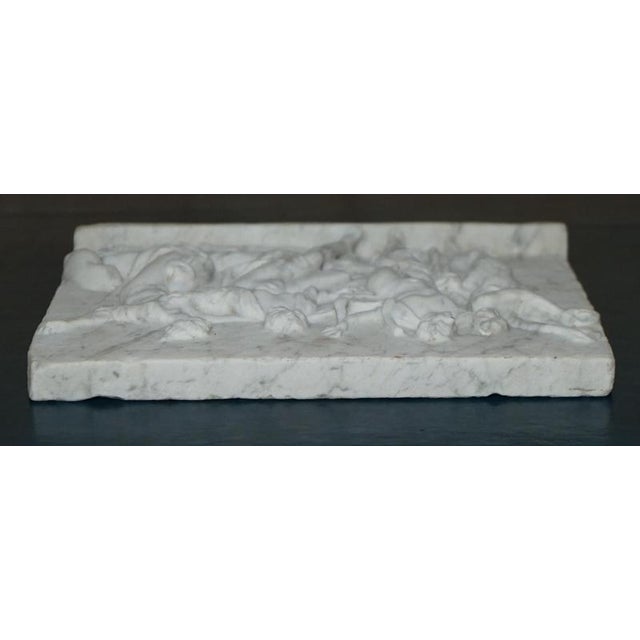 White Antique Roman Style Marble with the Courtesans after Alcibiades For Sale - Image 8 of 11